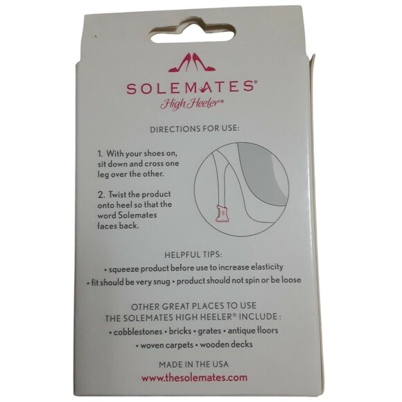 Solemates Clear Narrow High Heeler Heel Protector 1 Pair - Picture 3 of 3